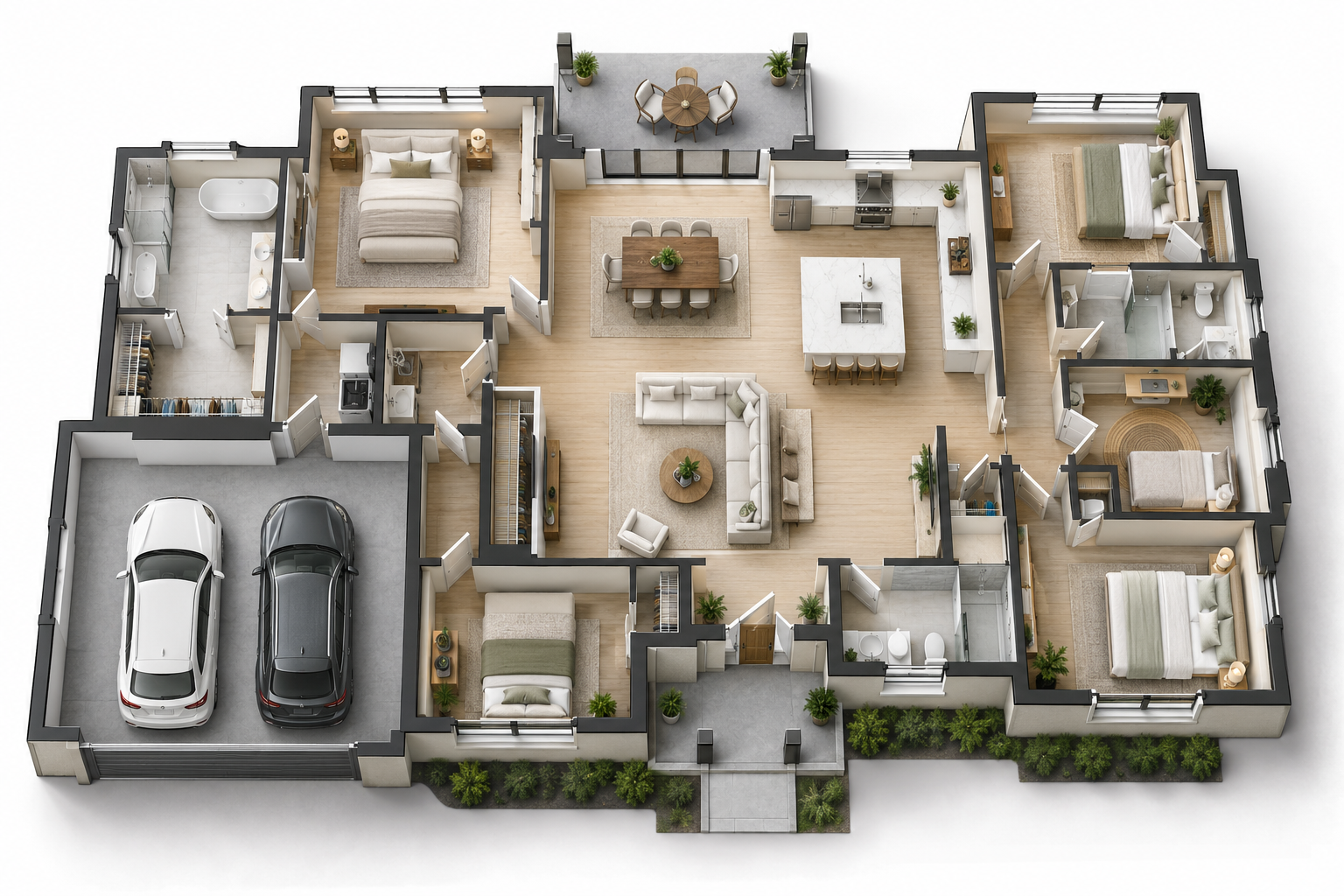 Illustrative floorplan property photograph